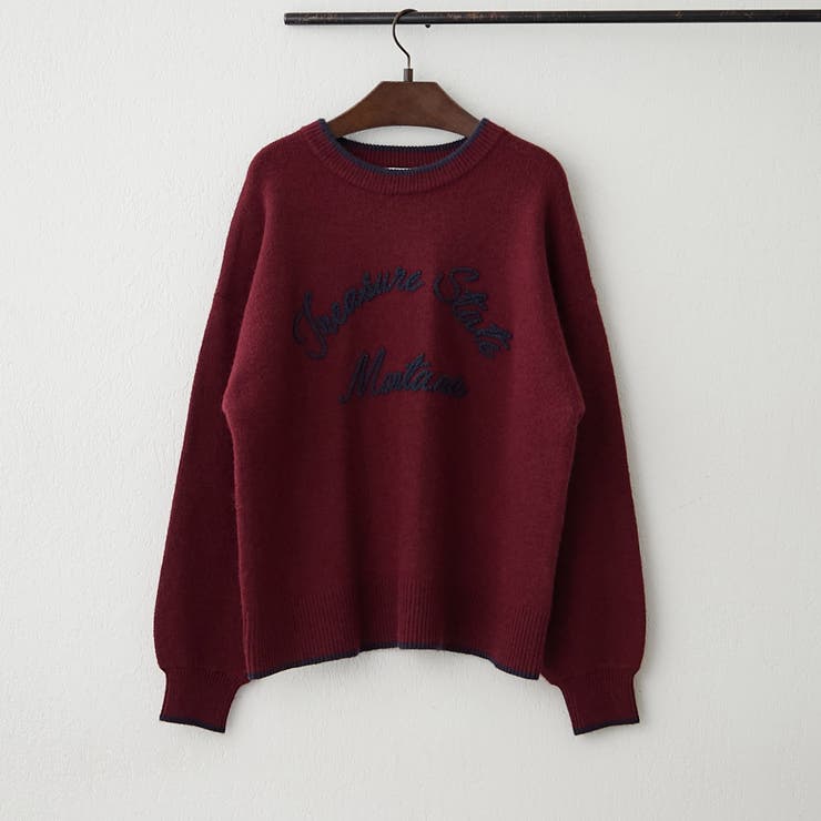 ボルドー | 【NAO】コード刺繍ロゴプルオ-バー | RMAF　NICE CLAUP / OLIVE des OLIVE