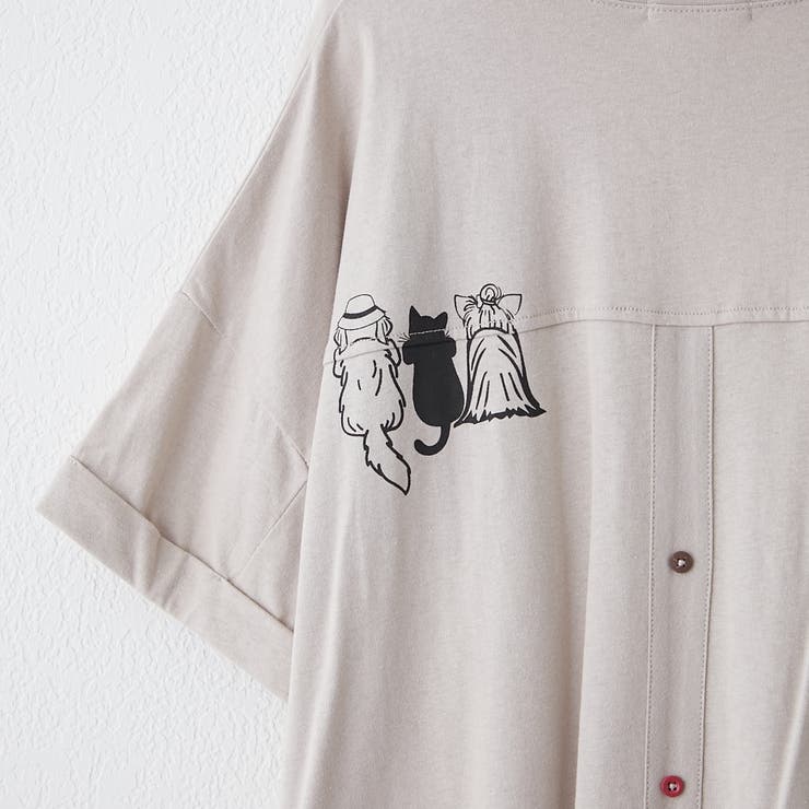 【NAO】色々釦チュニックTシャツ | RMAF　NICE CLAUP / OLIVE des OLIVE | 詳細画像8 