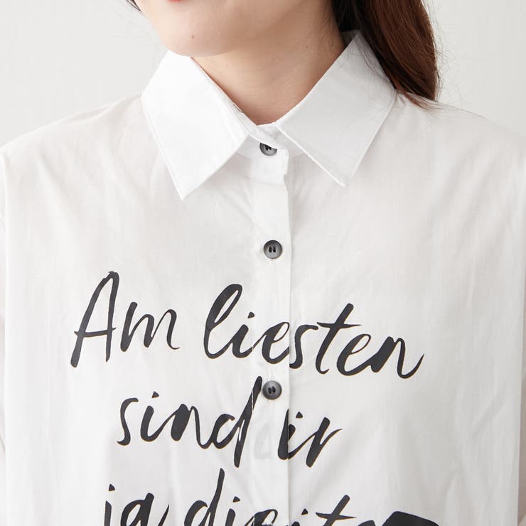 【NAO】アート柄ロングシャツ | RMAF　NICE CLAUP / OLIVE des OLIVE | 詳細画像14 