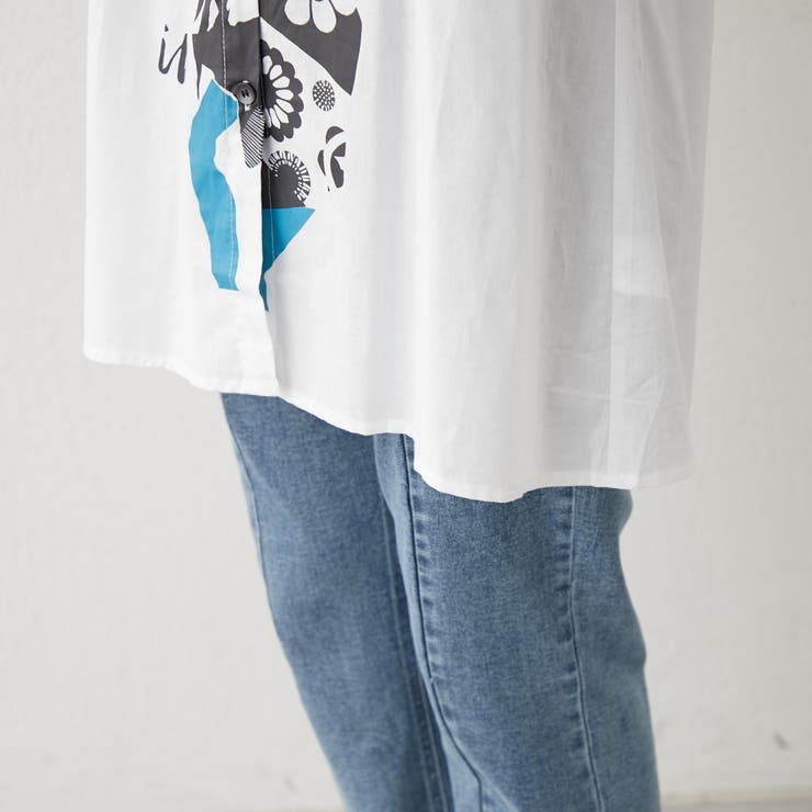 【NAO】アート柄ロングシャツ | RMAF　NICE CLAUP / OLIVE des OLIVE | 詳細画像17 