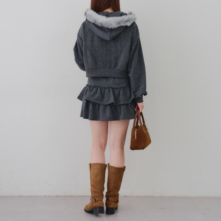 【セットアップ対応】ピグメント風スウェットティアードスカート | RMAF　NICE CLAUP / OLIVE des OLIVE | 詳細画像28 