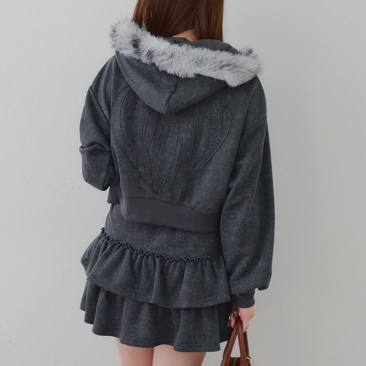 【セットアップ対応】ピグメント風スウェットティアードスカート | RMAF　NICE CLAUP / OLIVE des OLIVE | 詳細画像24 