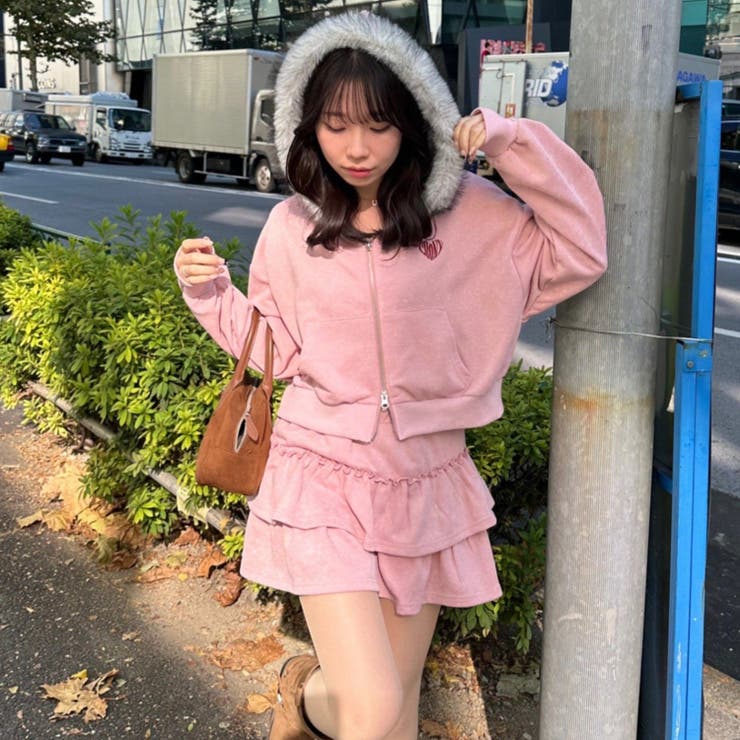 【セットアップ対応】ピグメント風スウェットティアードスカート | RMAF　NICE CLAUP / OLIVE des OLIVE | 詳細画像12 