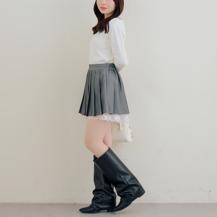 【セットアップ対応】裾レースプリーツスカート | RMAF　NICE CLAUP / OLIVE des OLIVE | 詳細画像8 