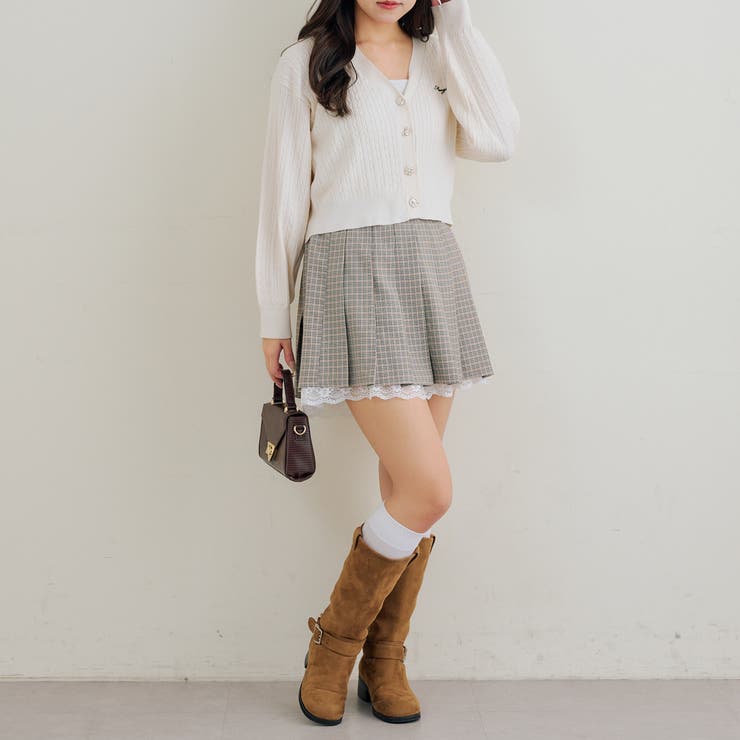 【セットアップ対応】裾レースプリーツスカート | RMAF　NICE CLAUP / OLIVE des OLIVE | 詳細画像16 