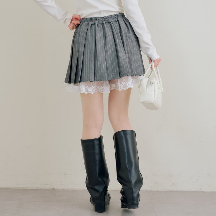 【セットアップ対応】裾レースプリーツスカート | RMAF　NICE CLAUP / OLIVE des OLIVE | 詳細画像5 