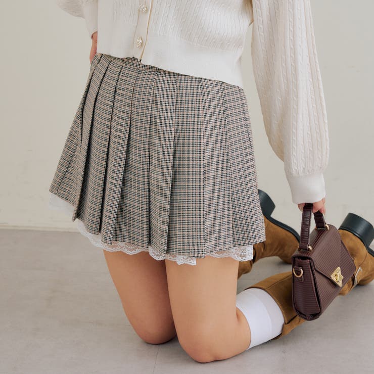 チェック | 【セットアップ対応】裾レースプリーツスカート | RMAF　NICE CLAUP / OLIVE des OLIVE