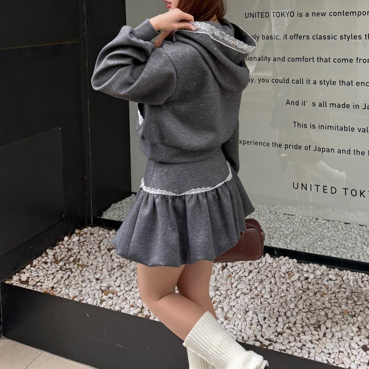 【セットアップ対応】レースバルーンミニスカート | RMAF　NICE CLAUP / OLIVE des OLIVE | 詳細画像4 