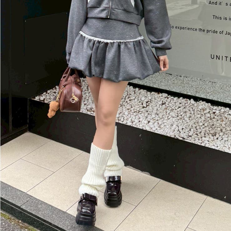 チャコール | 【セットアップ対応】レースバルーンミニスカート | RMAF　NICE CLAUP / OLIVE des OLIVE