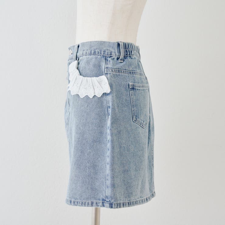 【セットアップ対応】前ポケットレース台形ミニスカート | NICE CLAUP / OLIVE des OLIVE　OUTLET | 詳細画像11 