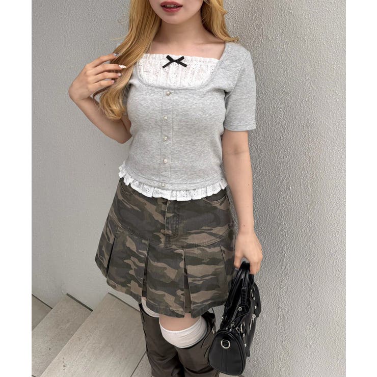 裾プリーツミニスカート | NICE CLAUP / OLIVE des OLIVE　OUTLET | 詳細画像5 