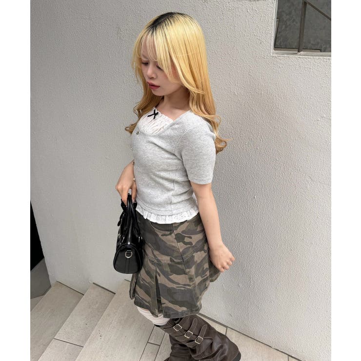 裾プリーツミニスカート | NICE CLAUP / OLIVE des OLIVE　OUTLET | 詳細画像4 