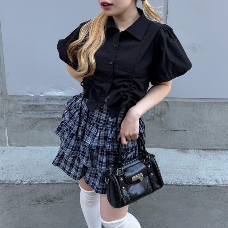 脇リボンミニスカート | NICE CLAUP / OLIVE des OLIVE　OUTLET | 詳細画像19 