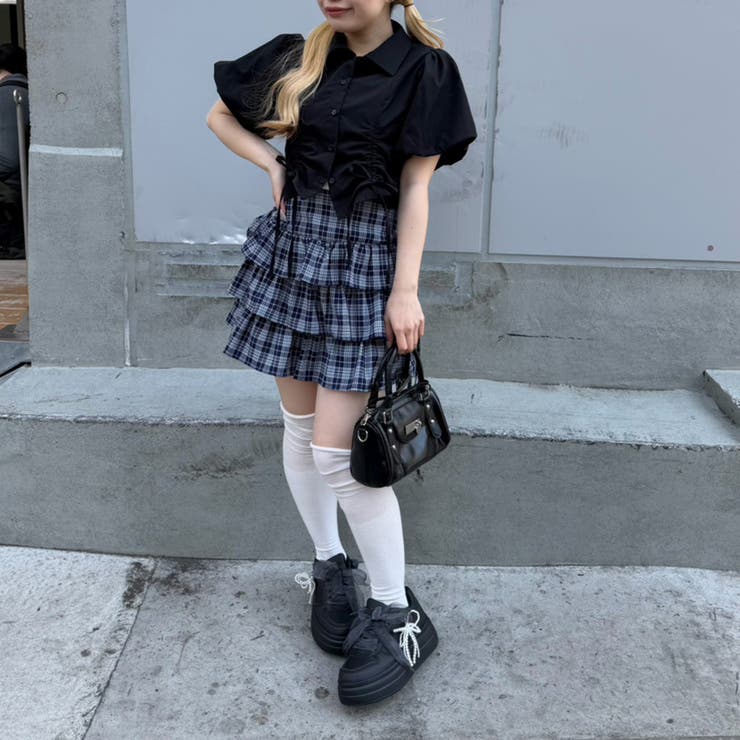 脇リボンミニスカート | NICE CLAUP / OLIVE des OLIVE　OUTLET | 詳細画像20 