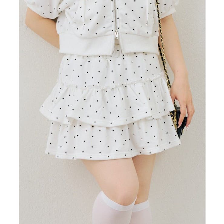 【セットアップ対応】ティアードミニスカート | NICE CLAUP / OLIVE des OLIVE　OUTLET | 詳細画像1 