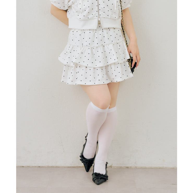 ドット | 【セットアップ対応】ティアードミニスカート | NICE CLAUP / OLIVE des OLIVE　OUTLET