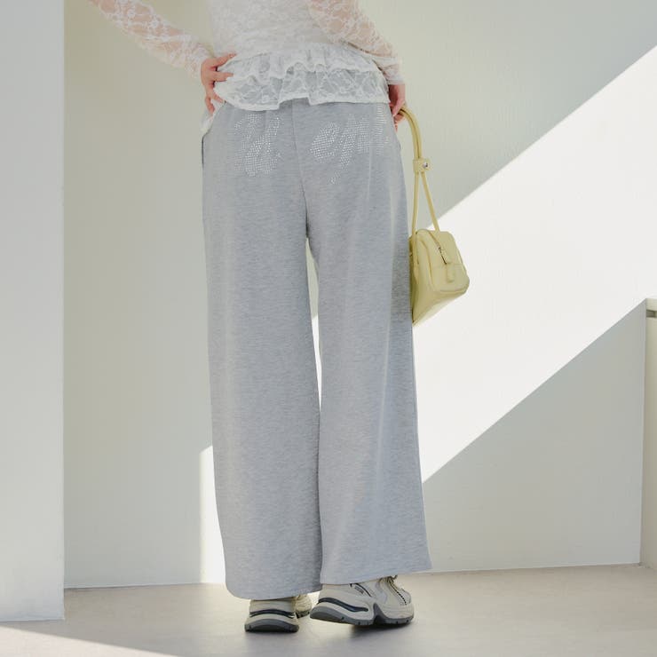 【セットアップ対応】バックロゴラインストーン付スウェットパンツ | RMAF　NICE CLAUP / OLIVE des OLIVE | 詳細画像14 