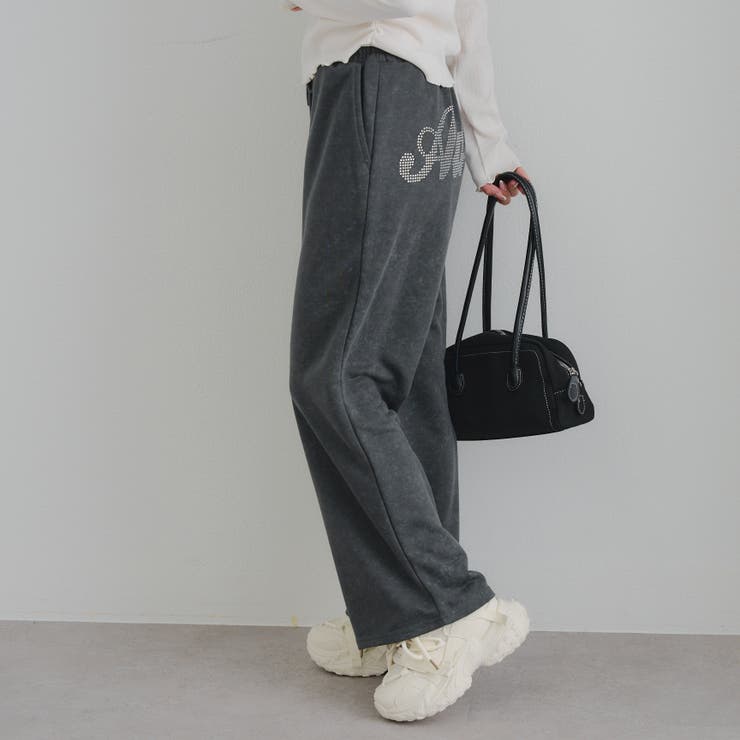 【セットアップ対応】バックロゴラインストーン付スウェットパンツ | RMAF　NICE CLAUP / OLIVE des OLIVE | 詳細画像4 