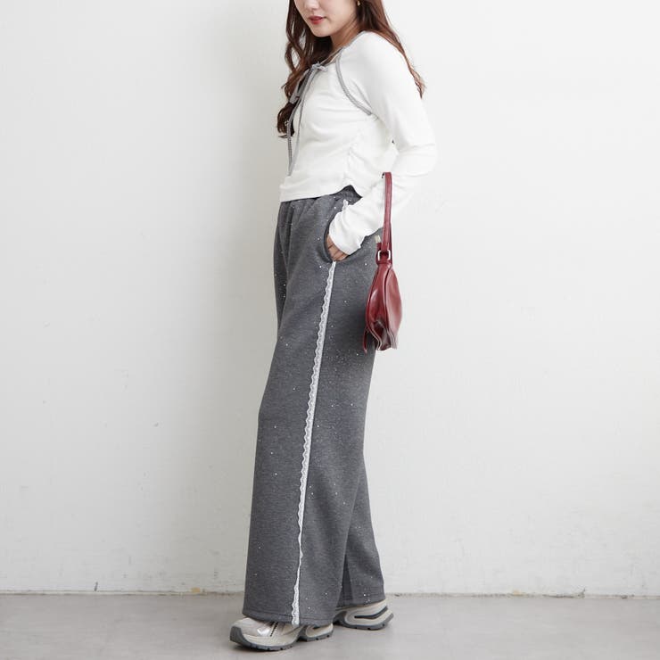 【セットアップ対応】サイドレーススウェットパンツ | RMAF　NICE CLAUP / OLIVE des OLIVE | 詳細画像8 