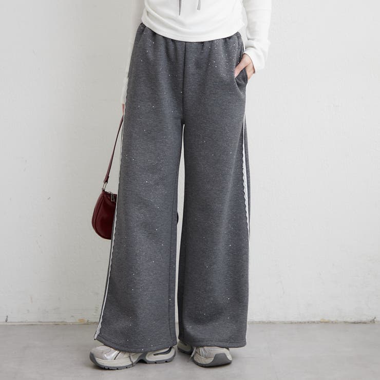 【セットアップ対応】サイドレーススウェットパンツ | RMAF　NICE CLAUP / OLIVE des OLIVE | 詳細画像2 