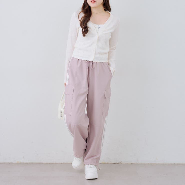 脇ライン入りカーゴパンツ | RMAF　NICE CLAUP / OLIVE des OLIVE | 詳細画像7 