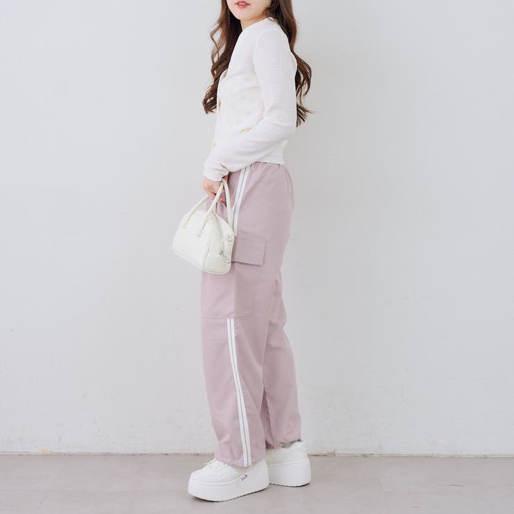 脇ライン入りカーゴパンツ | RMAF　NICE CLAUP / OLIVE des OLIVE | 詳細画像8 