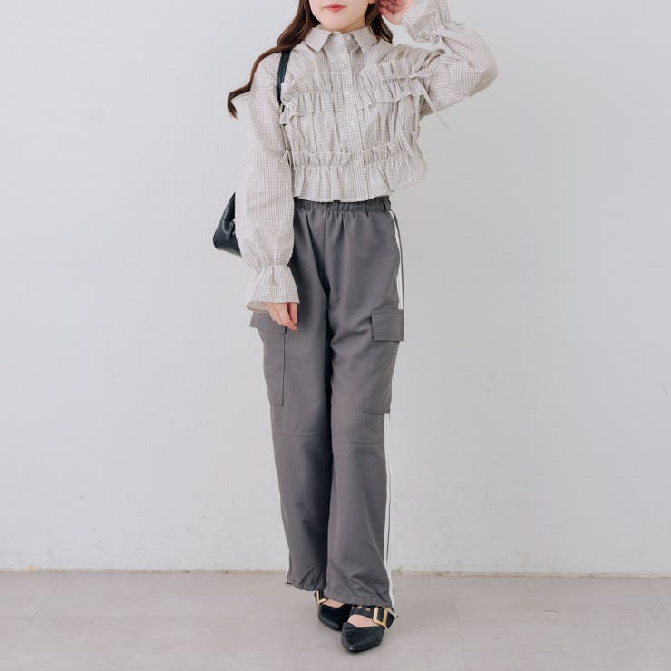 脇ライン入りカーゴパンツ | RMAF　NICE CLAUP / OLIVE des OLIVE | 詳細画像15 