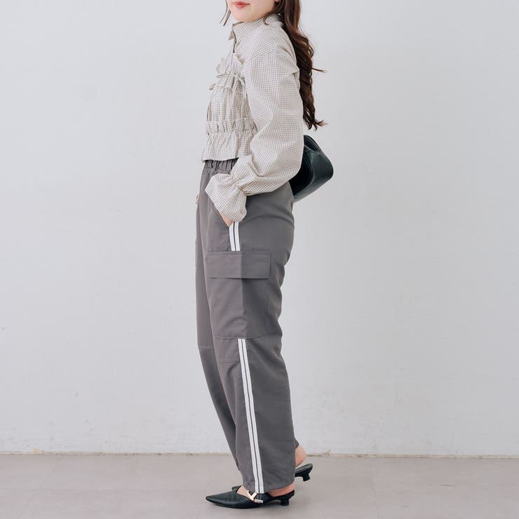 脇ライン入りカーゴパンツ | RMAF　NICE CLAUP / OLIVE des OLIVE | 詳細画像16 