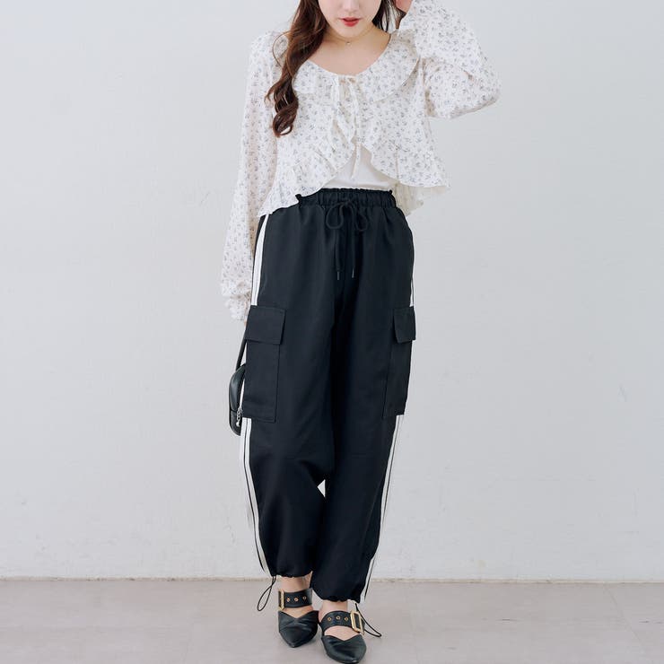 脇ライン入りカーゴパンツ | RMAF　NICE CLAUP / OLIVE des OLIVE | 詳細画像23 