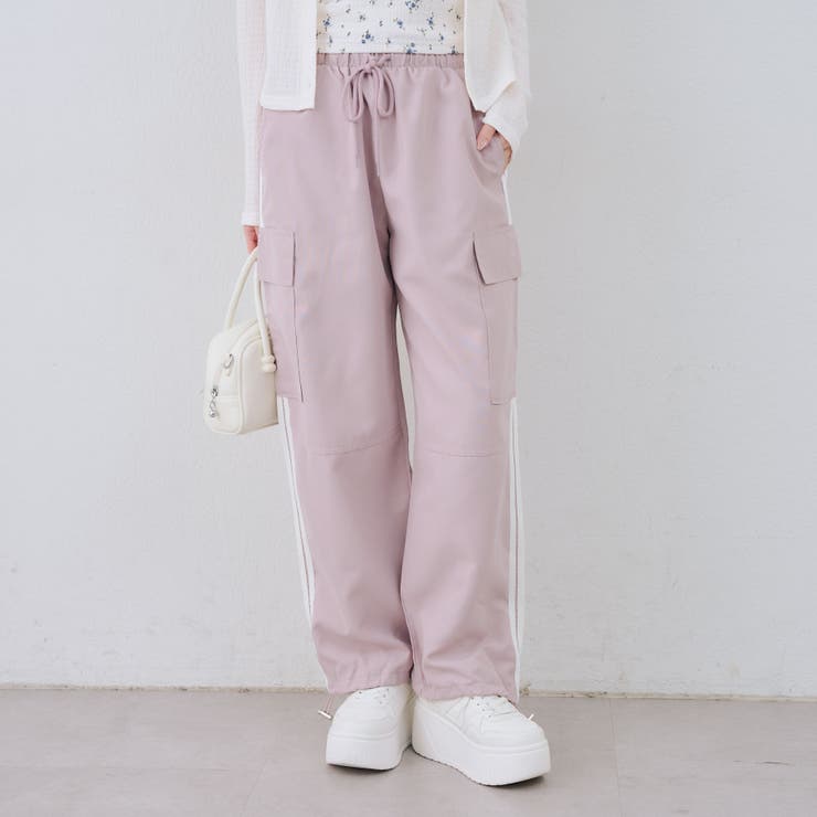 脇ライン入りカーゴパンツ | RMAF　NICE CLAUP / OLIVE des OLIVE | 詳細画像2 