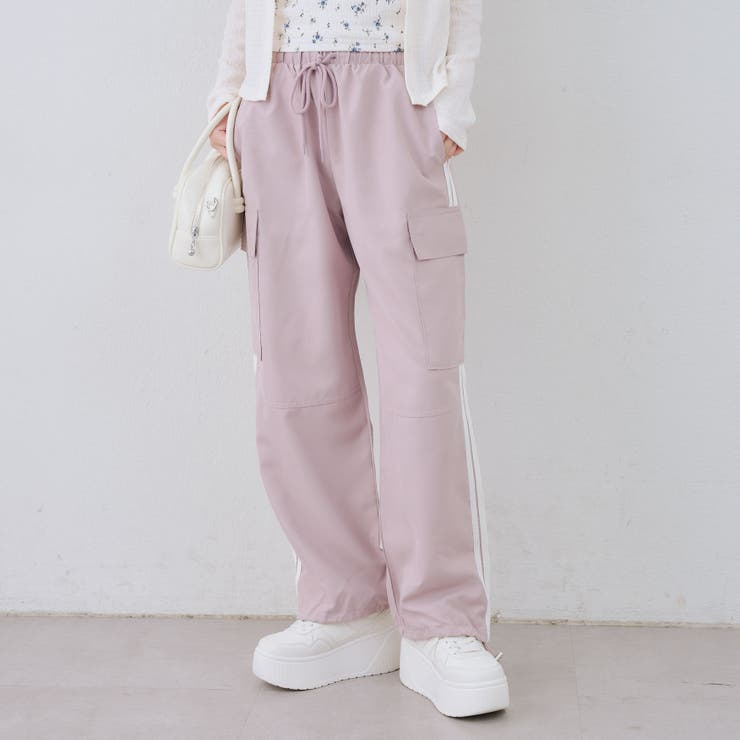 脇ライン入りカーゴパンツ | RMAF　NICE CLAUP / OLIVE des OLIVE | 詳細画像3 