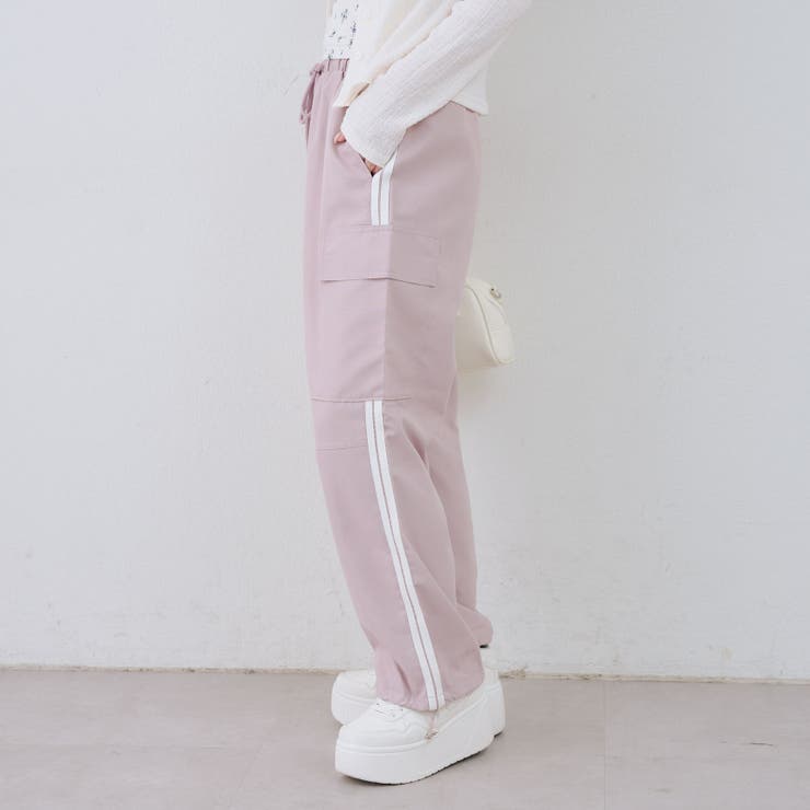 脇ライン入りカーゴパンツ | RMAF　NICE CLAUP / OLIVE des OLIVE | 詳細画像4 