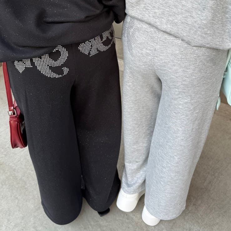 【セットアップ対応】キラキラスウェットパンツ | NICE CLAUP / OLIVE des OLIVE　OUTLET | 詳細画像2 