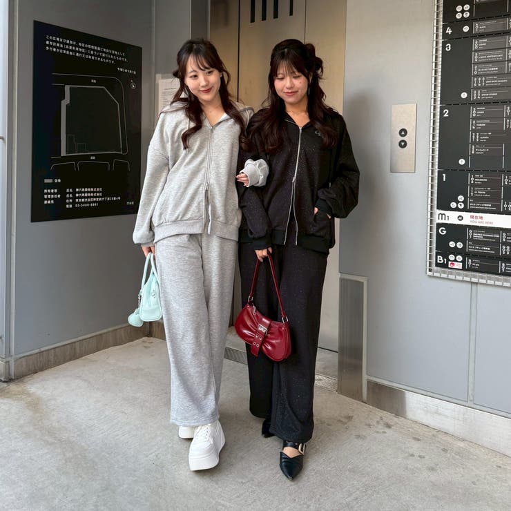 【セットアップ対応】キラキラスウェットパンツ | NICE CLAUP / OLIVE des OLIVE　OUTLET | 詳細画像5 