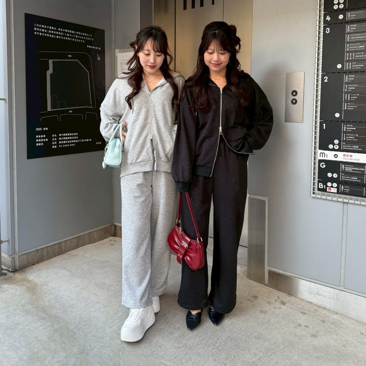 【セットアップ対応】キラキラスウェットパンツ | NICE CLAUP / OLIVE des OLIVE　OUTLET | 詳細画像12 