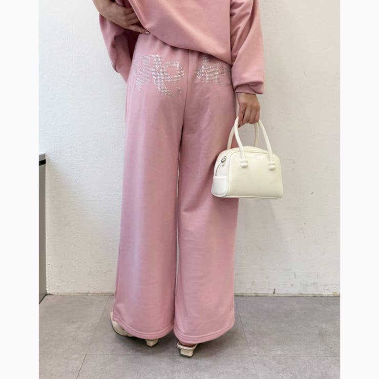 ピンク | 【セットアップ対応】キラキラスウェットパンツ | NICE CLAUP / OLIVE des OLIVE　OUTLET