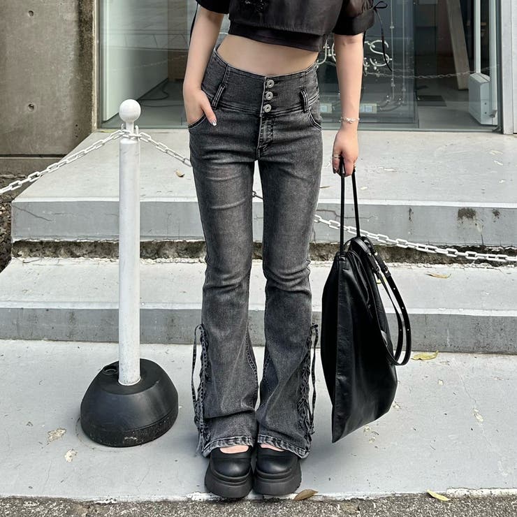 サイドレースアップセミフレアデニム | RMAF　NICE CLAUP / OLIVE des OLIVE | 詳細画像17 