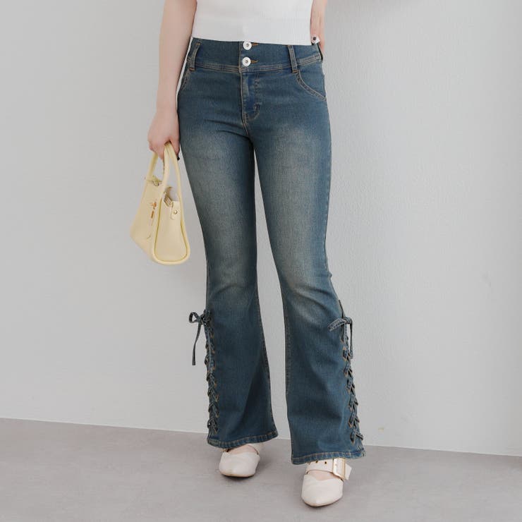 サイドレースアップセミフレアデニム | RMAF　NICE CLAUP / OLIVE des OLIVE | 詳細画像23 