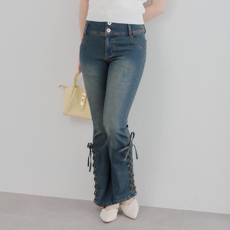 サイドレースアップセミフレアデニム | RMAF　NICE CLAUP / OLIVE des OLIVE | 詳細画像24 