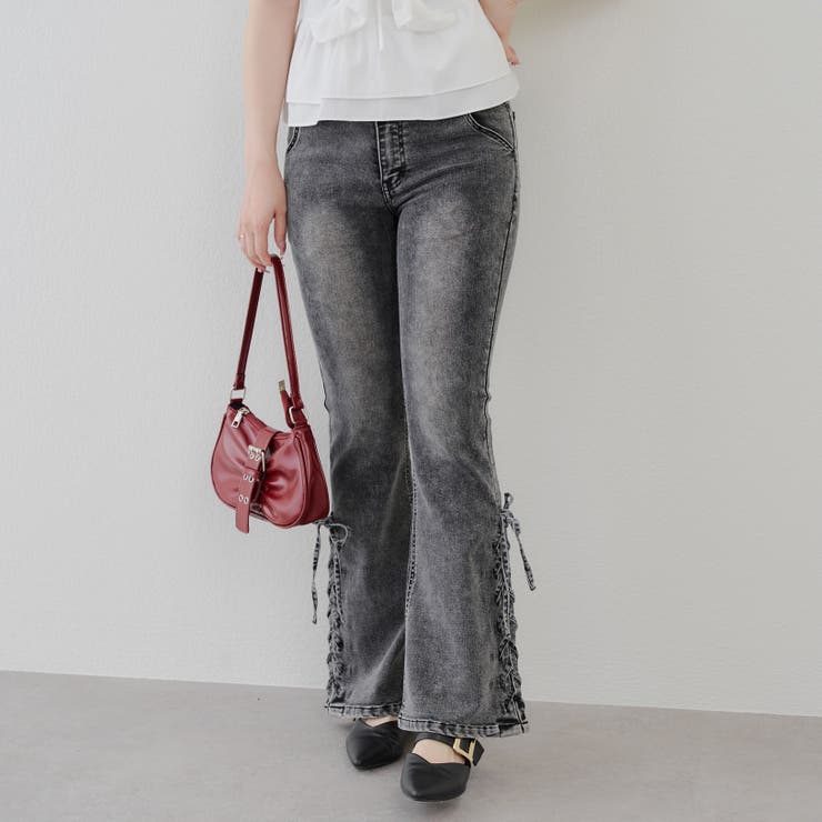 サイドレースアップセミフレアデニム | RMAF　NICE CLAUP / OLIVE des OLIVE | 詳細画像34 