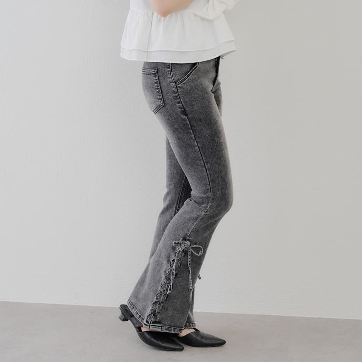 サイドレースアップセミフレアデニム | RMAF　NICE CLAUP / OLIVE des OLIVE | 詳細画像38 