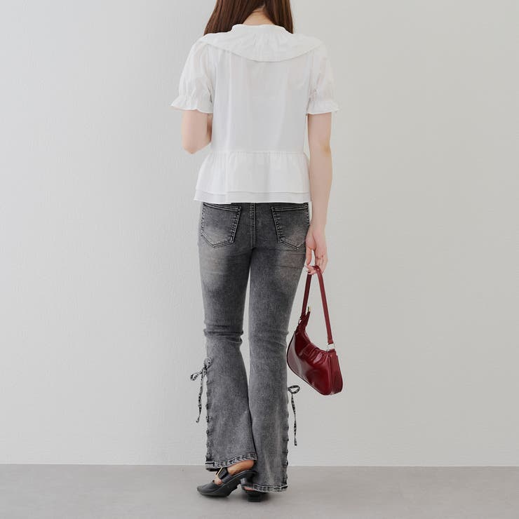 サイドレースアップセミフレアデニム | RMAF　NICE CLAUP / OLIVE des OLIVE | 詳細画像41 