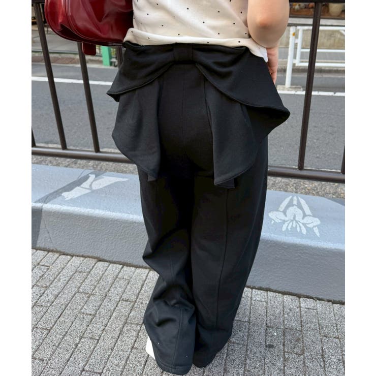 後ろ姿までかわいい！リボン付きバレルカットパンツ | NICE CLAUP / OLIVE des OLIVE　OUTLET | 詳細画像14 