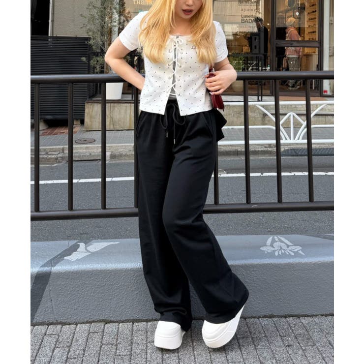 後ろ姿までかわいい！リボン付きバレルカットパンツ | NICE CLAUP / OLIVE des OLIVE　OUTLET | 詳細画像16 