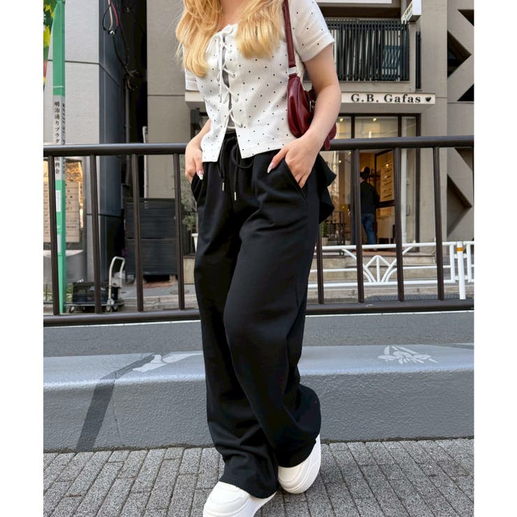 後ろ姿までかわいい！リボン付きバレルカットパンツ | NICE CLAUP / OLIVE des OLIVE　OUTLET | 詳細画像17 