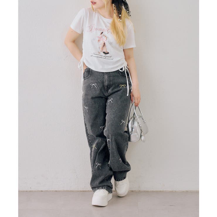 刺繍アソートデニムパンツ | NICE CLAUP / OLIVE des OLIVE　OUTLET | 詳細画像7 