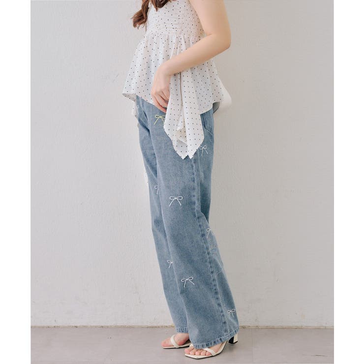 刺繍アソートデニムパンツ | NICE CLAUP / OLIVE des OLIVE　OUTLET | 詳細画像13 