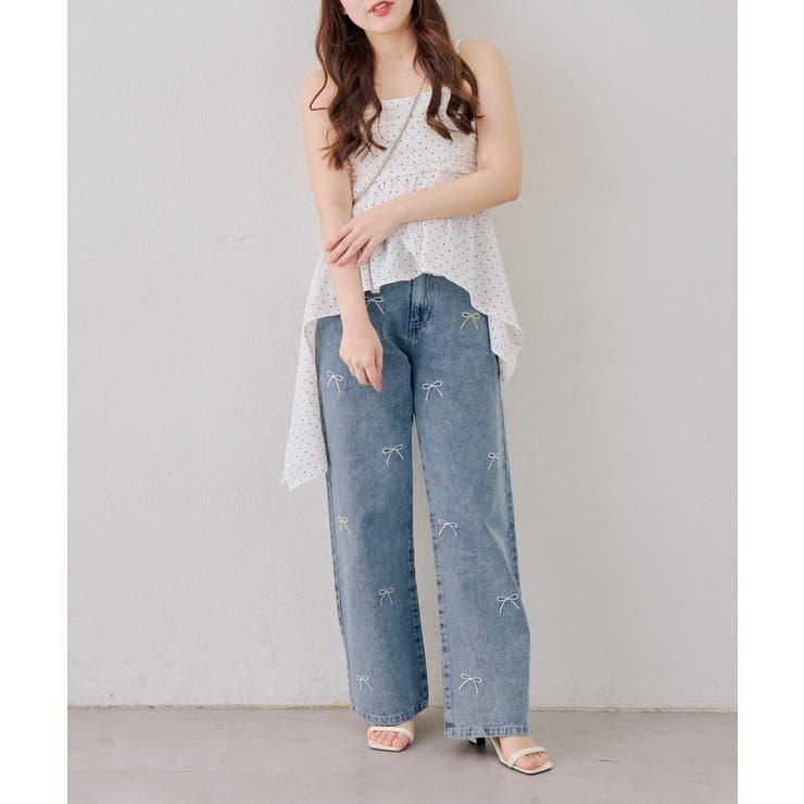 刺繍アソートデニムパンツ | NICE CLAUP / OLIVE des OLIVE　OUTLET | 詳細画像15 