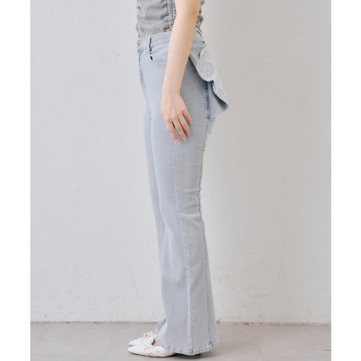 バックリボンレースフレアーパンツ | NICE CLAUP / OLIVE des OLIVE　OUTLET | 詳細画像12 