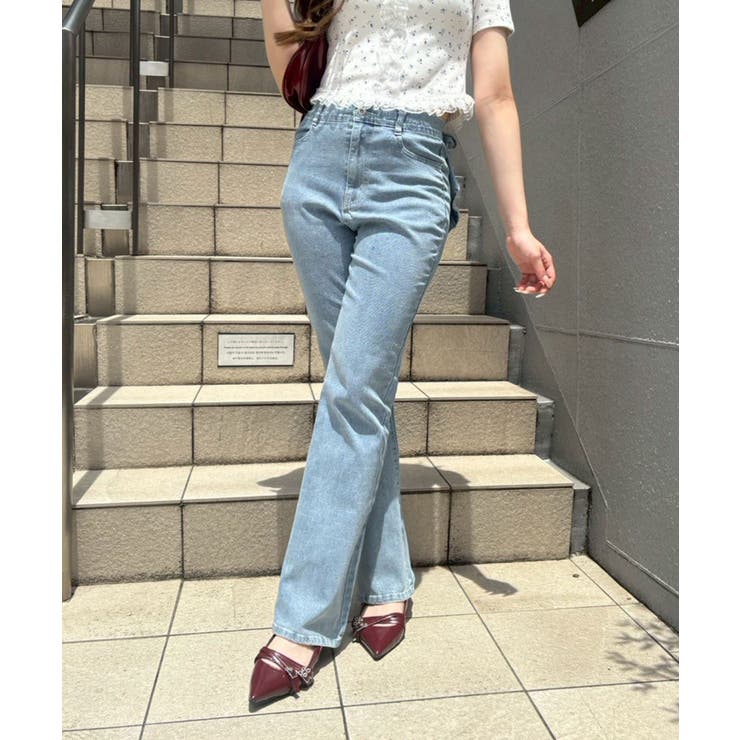 バックリボンレースフレアーパンツ | NICE CLAUP / OLIVE des OLIVE　OUTLET | 詳細画像21 